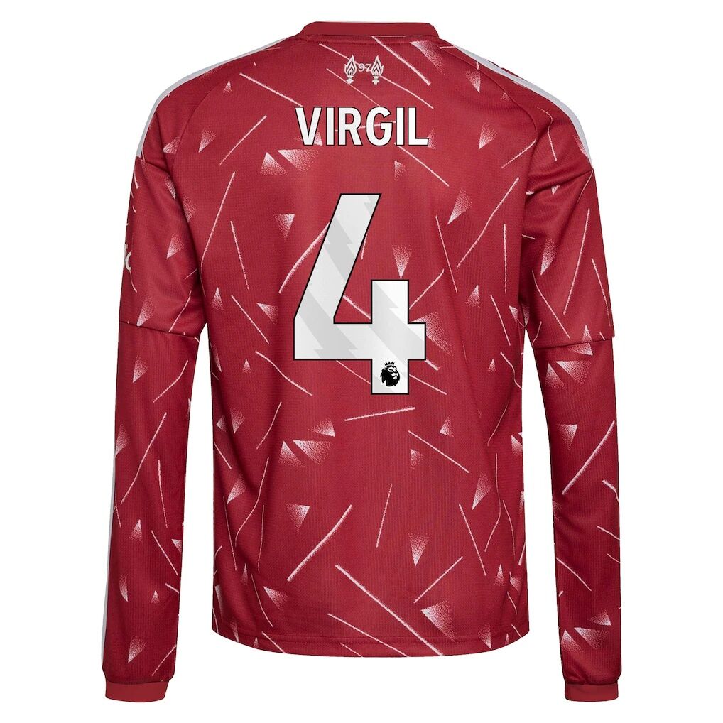 Virgil van Dijk Liverpool adidas Youth 2026/27 Home Replica Long Sleeve Jersey