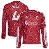 Virgil van Dijk Liverpool adidas Youth 2026/27 Home Replica Long Sleeve Jersey - Red - Front View