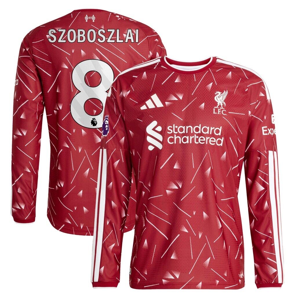 Dominik Szoboszlai Liverpool adidas 2026/27 Home On-Field Authentic Long Sleeve Jersey
