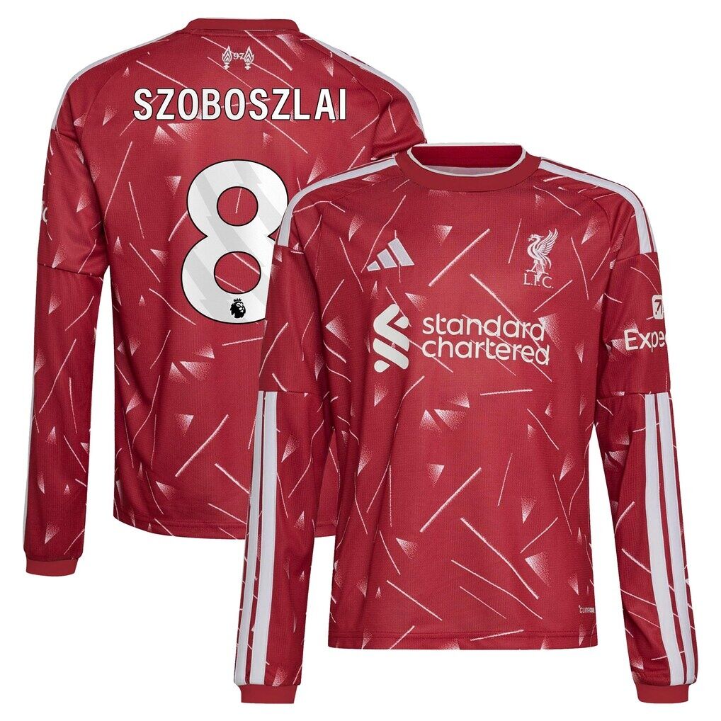 Dominik Szoboszlai Liverpool adidas Youth 2026/27 Home Replica Long Sleeve Jersey