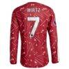 Florian Wirtz Liverpool adidas 2026/27 Home On-Field Authentic Long Sleeve Jersey - Red - Detail View