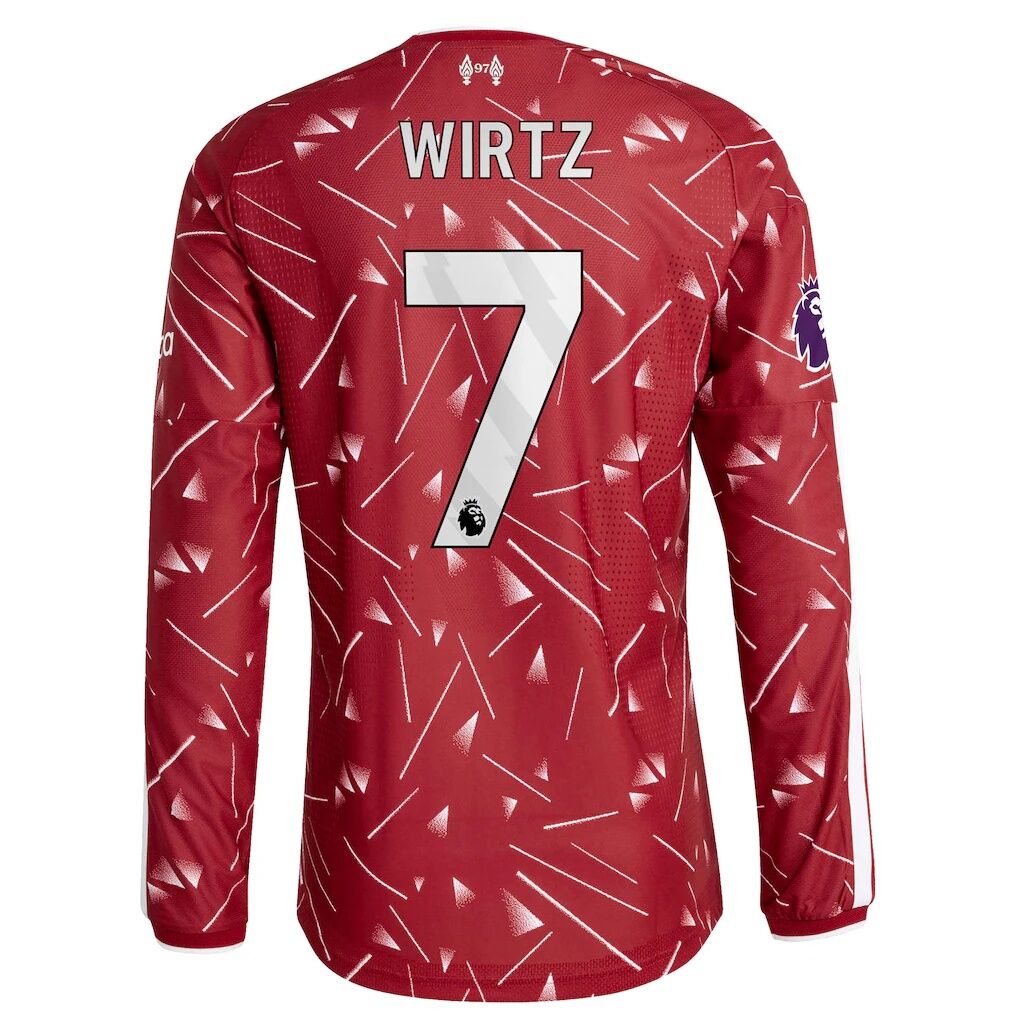 Florian Wirtz Liverpool adidas 2026/27 Home On-Field Authentic Long Sleeve Jersey