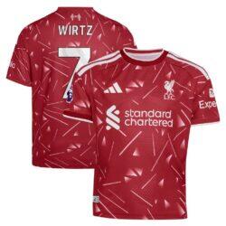 Florian Wirtz Liverpool adidas Youth 2026/27 Home On-Field Authentic Jersey - Red - Front View