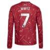 Florian Wirtz Liverpool adidas Youth 2026/27 Home Replica Long Sleeve Jersey - Red - Detail View