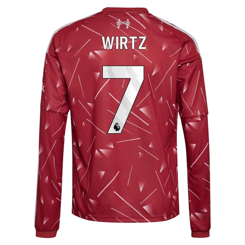 Florian Wirtz Liverpool adidas Youth 2026/27 Home Replica Long Sleeve Jersey