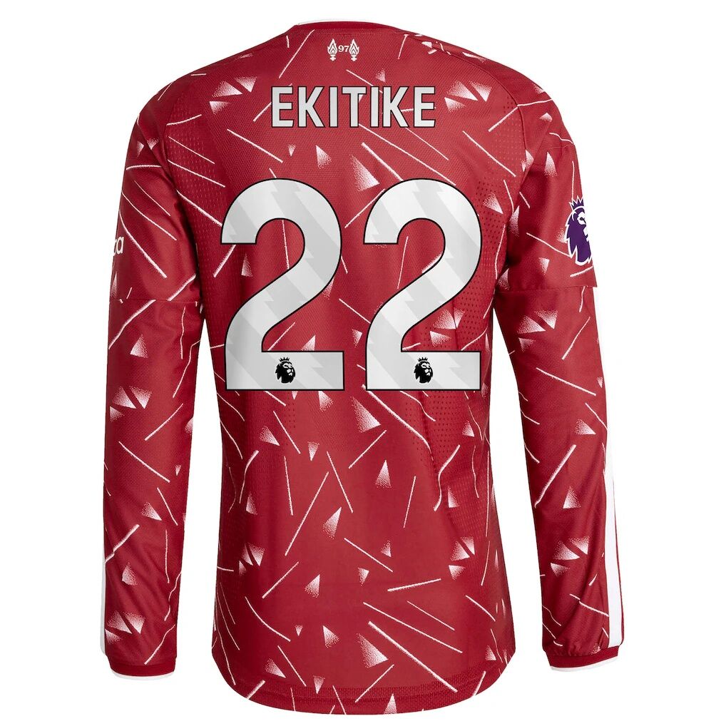 Hugo Ekitike Liverpool adidas 2026/27 Home On-Field Authentic Long Sleeve Jersey
