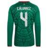 Edson Álvarez Mexico National Team adidas 2026 Home Replica Long Sleeve Jersey - Green - Detail View