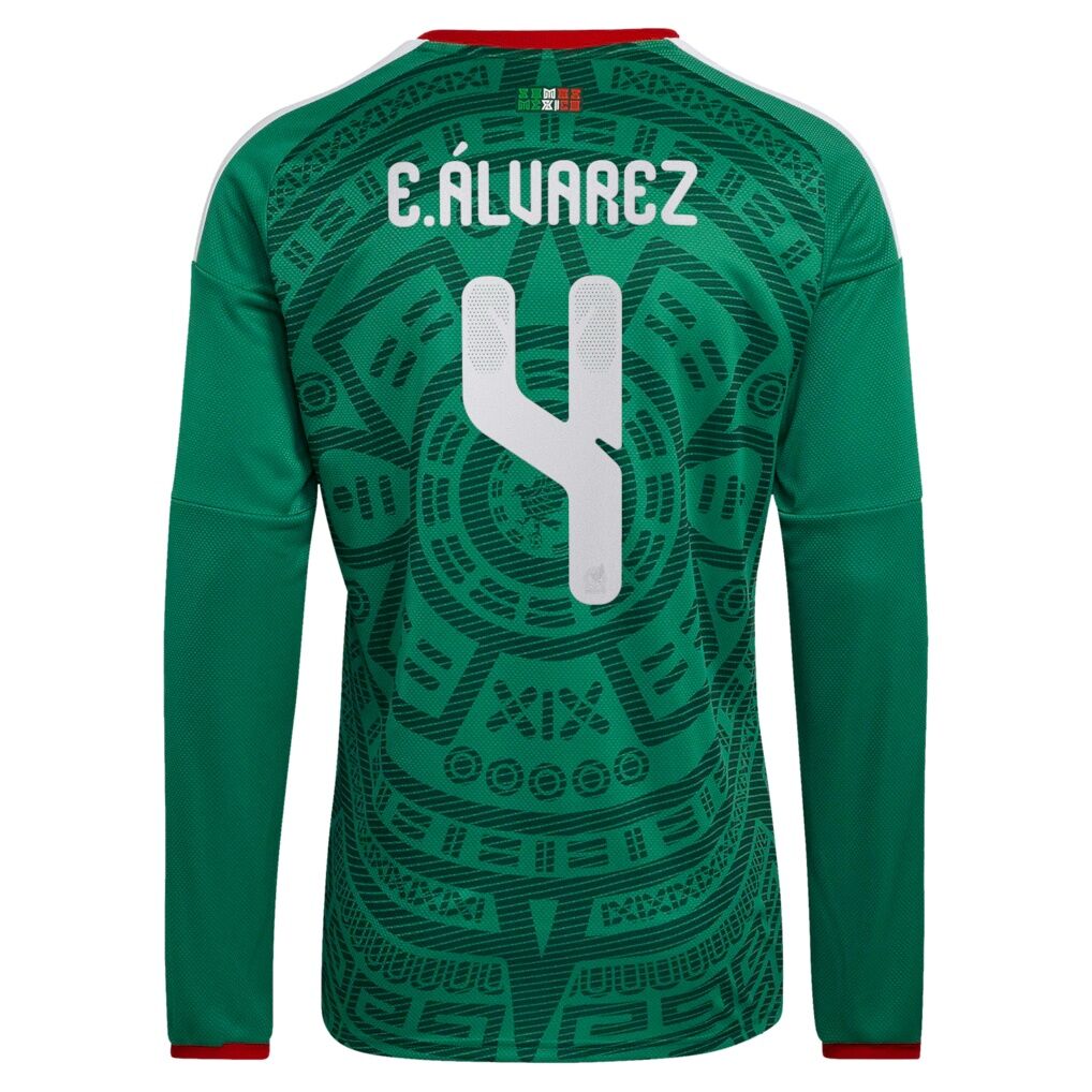 Edson Álvarez Mexico National Team adidas 2026  Home Replica Long Sleeve Jersey