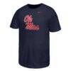 Ole Miss Rebels Nike Youth Logo T-Shirt - Navy - Side View