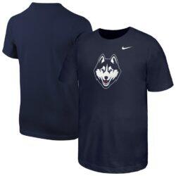 UConn Huskies Nike Youth Logo T-Shirt - Navy - Front View