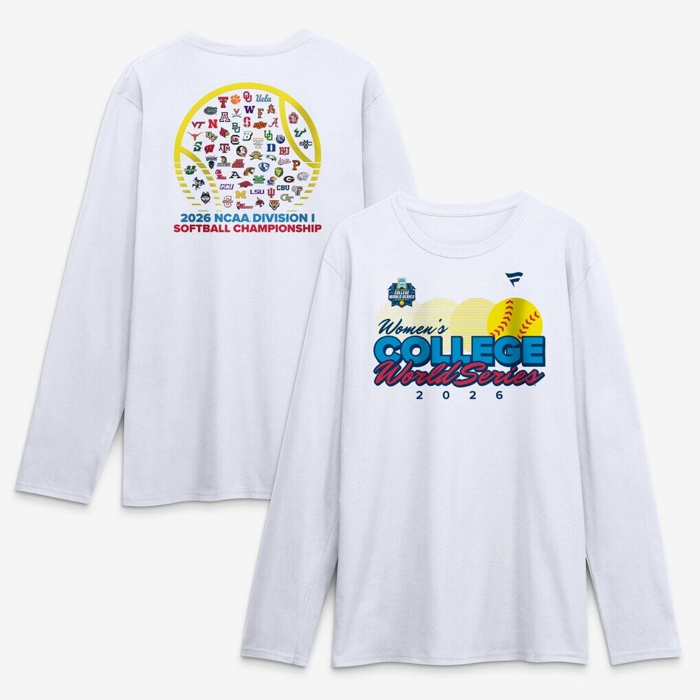2026 NCAA Softball Women's College World Series First Base Finesse Long Sleeve T-Shirt