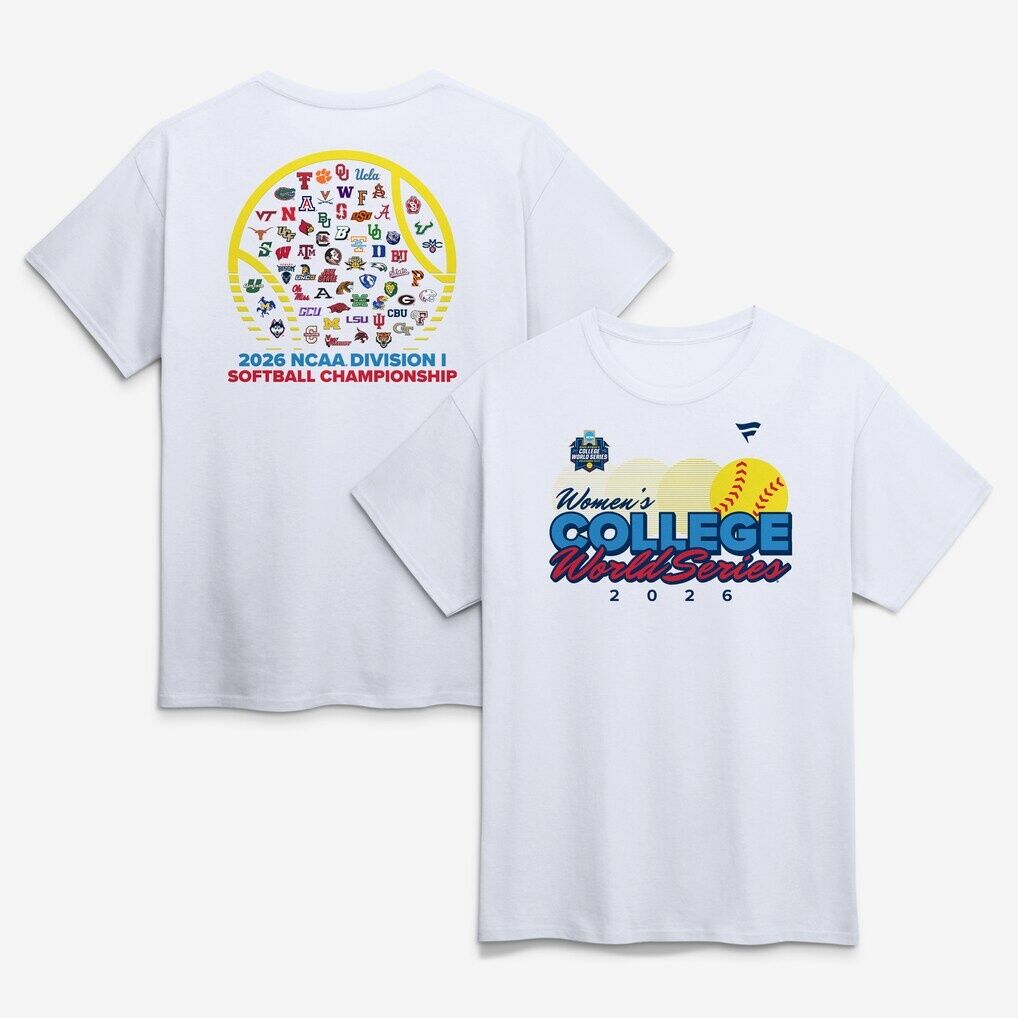 2026 NCAA Softball Women's College World Series First Base Finesse T-Shirt