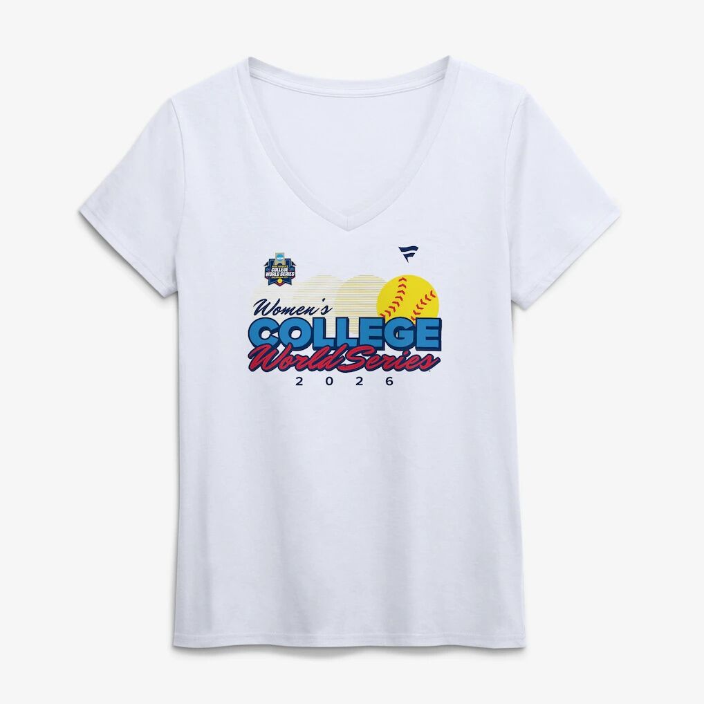 Women's 2026 NCAA Softball Women's College World Series First Base Finesse V-Neck T-Shirt