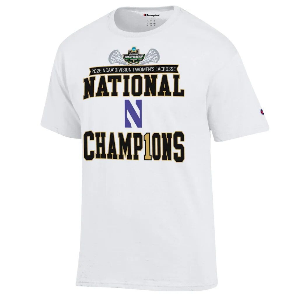 Northwestern Wildcats Champion Unisex 2026 NCAA Women's Lacrosse National Champions Locker Room T-Shirt