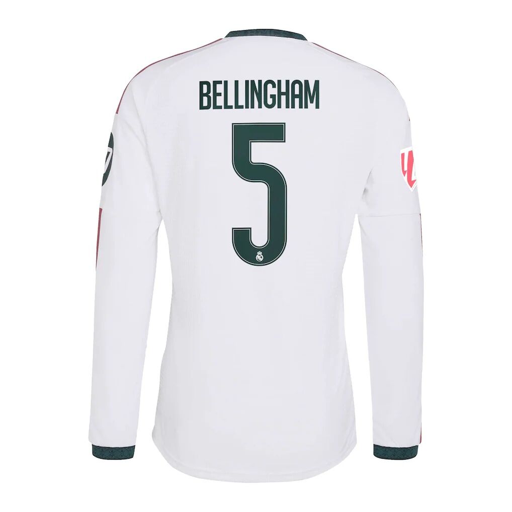 Jude Bellingham Real Madrid adidas 2026/27 Home On-Field Authentic Long Sleeve Jersey