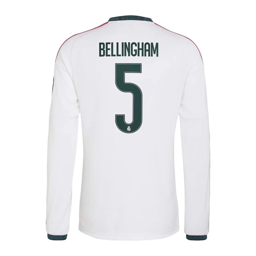 Jude Bellingham Real Madrid adidas 2026/27 Home Replica Long Sleeve Jersey