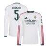 Jude Bellingham Real Madrid adidas 2026/27 Home Replica Long Sleeve Jersey - White - Front View