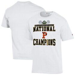 Princeton Tigers Champion Unisex 2026 NCAA Men's Lacrosse National Champions Locker Room T-Shirt - White - Front View