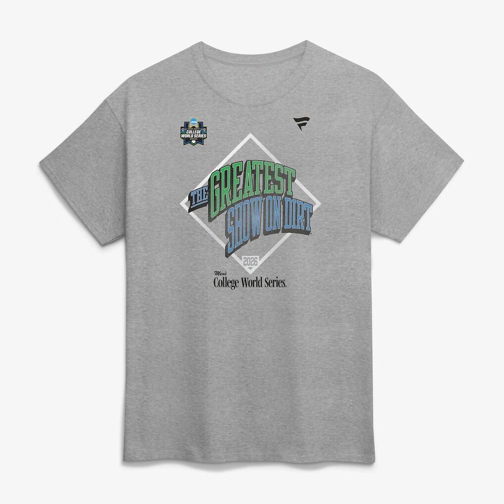 2026 NCAA Baseball College World Series Cleat Grip T-Shirt - Heather Gray