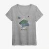 Women's 2026 NCAA Baseball College World Series Cleat Grip V-Neck T-Shirt - Gray - Side View