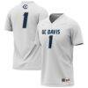 UC Davis Aggies GameDay Greats Unisex Lightweight Collegiate Men's Lacrosse Fashion Jersey - White - Front View