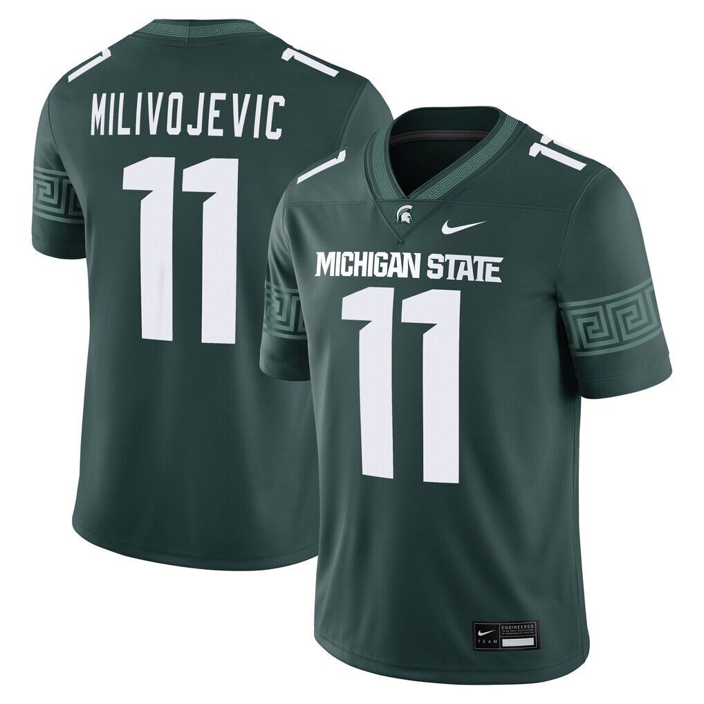 Alessio Milivojevic Michigan State Spartans Nike Game Football Jersey