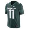 Alessio Milivojevic Michigan State Spartans Nike Game Football Jersey - Green - Side View