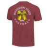 Mississippi State Bulldogs Image One Women's Comfort Colors Softball Bow T-Shirt - - Detail View