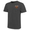 Oklahoma State Cowboys Image One Women's Comfort Colors Softball Bow T-Shirt - Charcoal - Side View