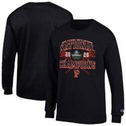 Princeton Tigers Champion Unisex 2026 NCAA Men's Lacrosse National Champions Long Sleeve T-Shirt - Black - Front View