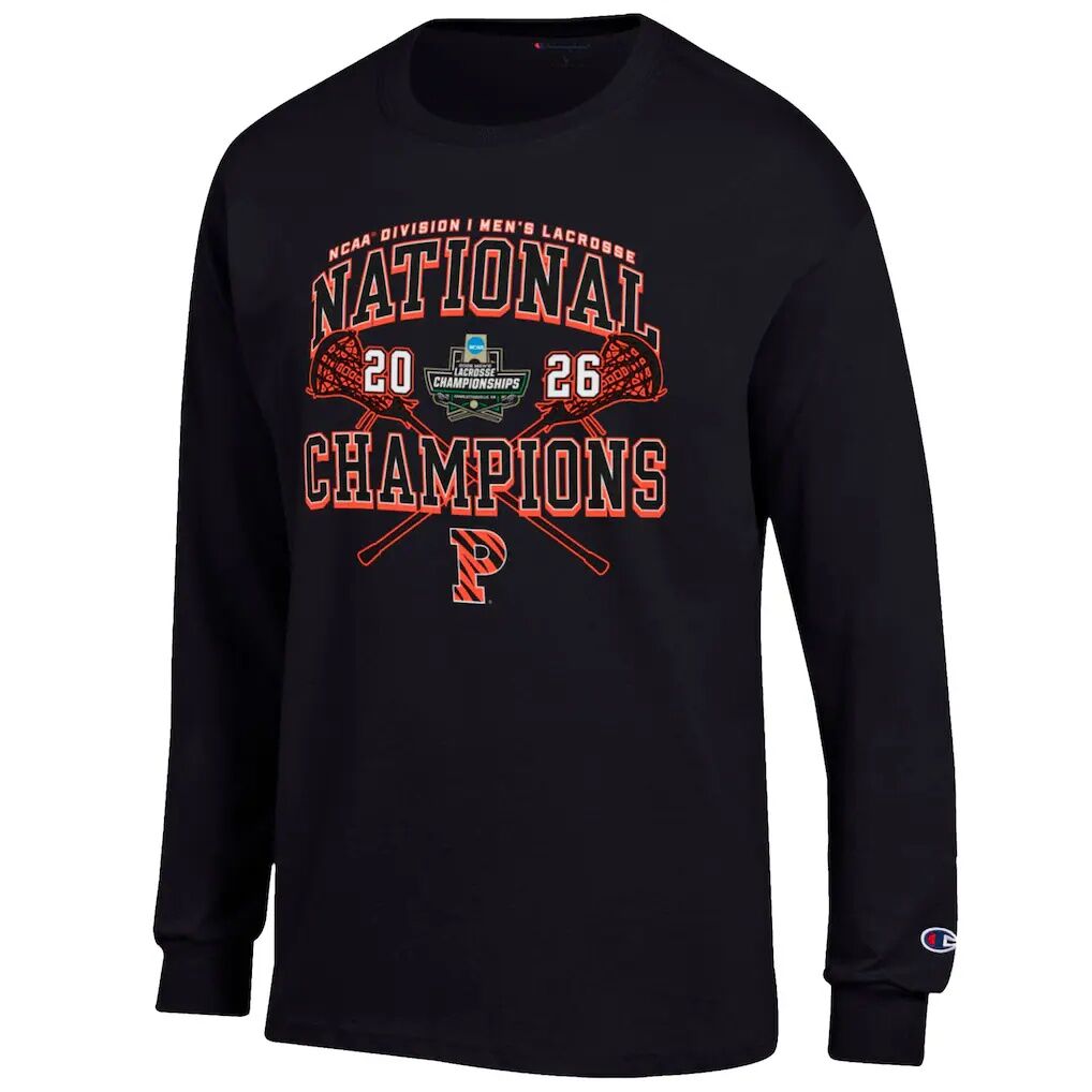 Princeton Tigers Champion Unisex 2026 NCAA Men's Lacrosse National Champions Long Sleeve T-Shirt