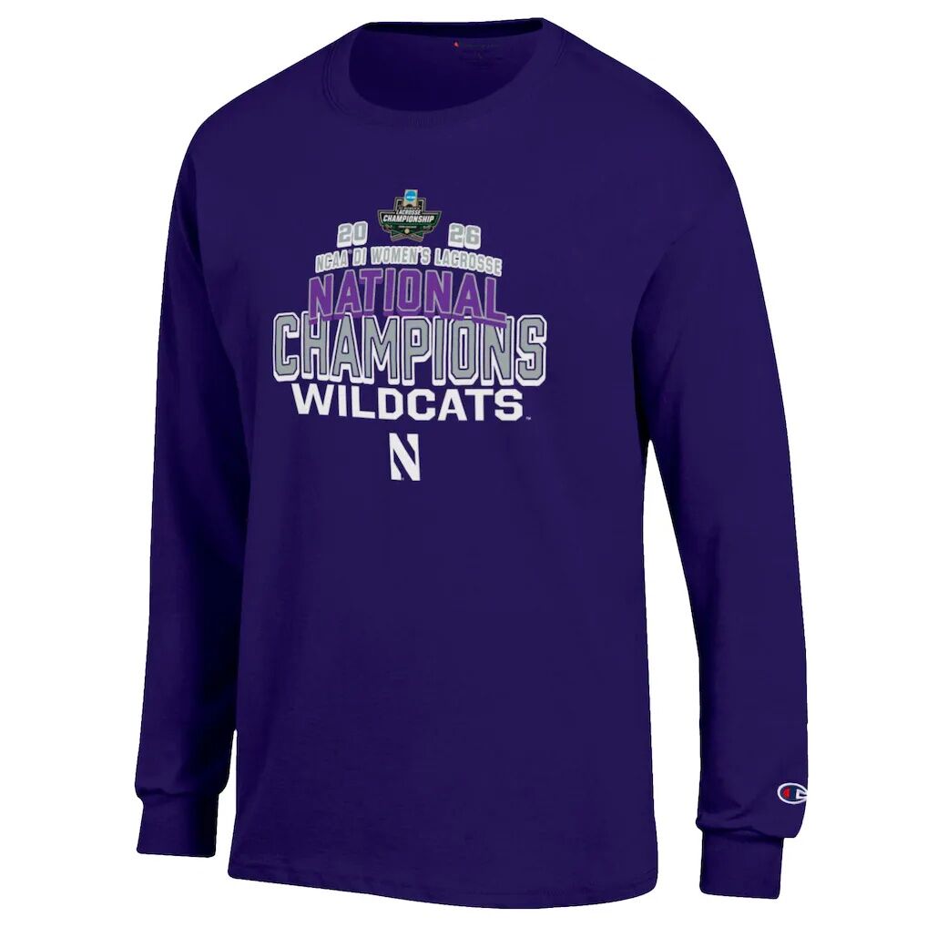 Northwestern Wildcats Champion Unisex 2026 NCAA Women's Lacrosse National Champions Long Sleeve T-Shirt