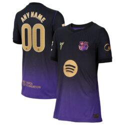 Barcelona Nike Youth 2026/27 Away Match Authentic Custom Jersey - Purple - Front View