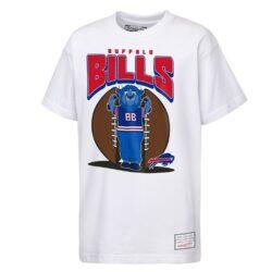 Buffalo Bills Mitchell & Ness Youth Mascot Mania T-Shirt - White - Front View