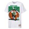Boston Celtics Mitchell & Ness Youth Mascot Mania T-Shirt - White - Front View