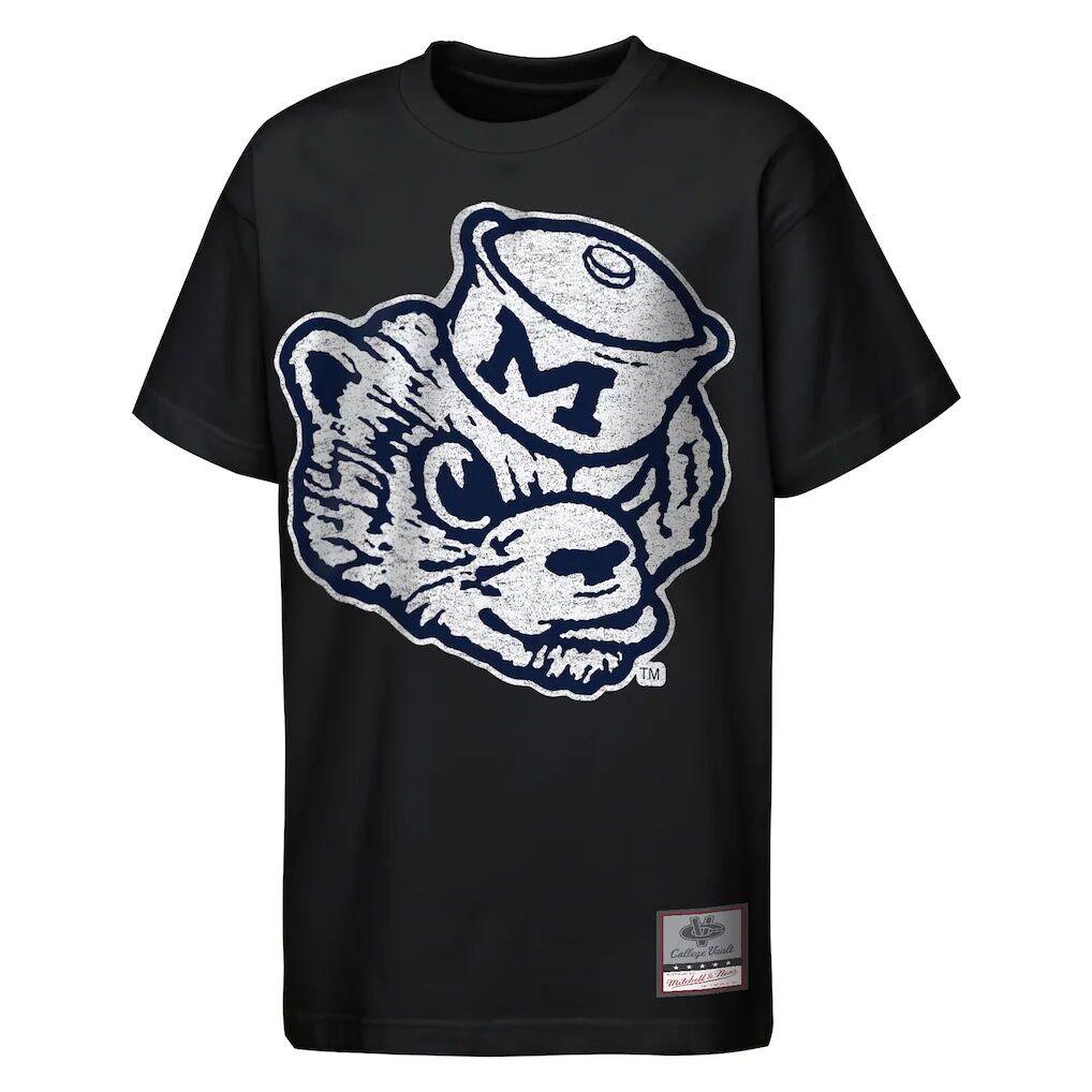 Michigan Wolverines Mitchell & Ness Youth Big Face Mascot T-Shirt