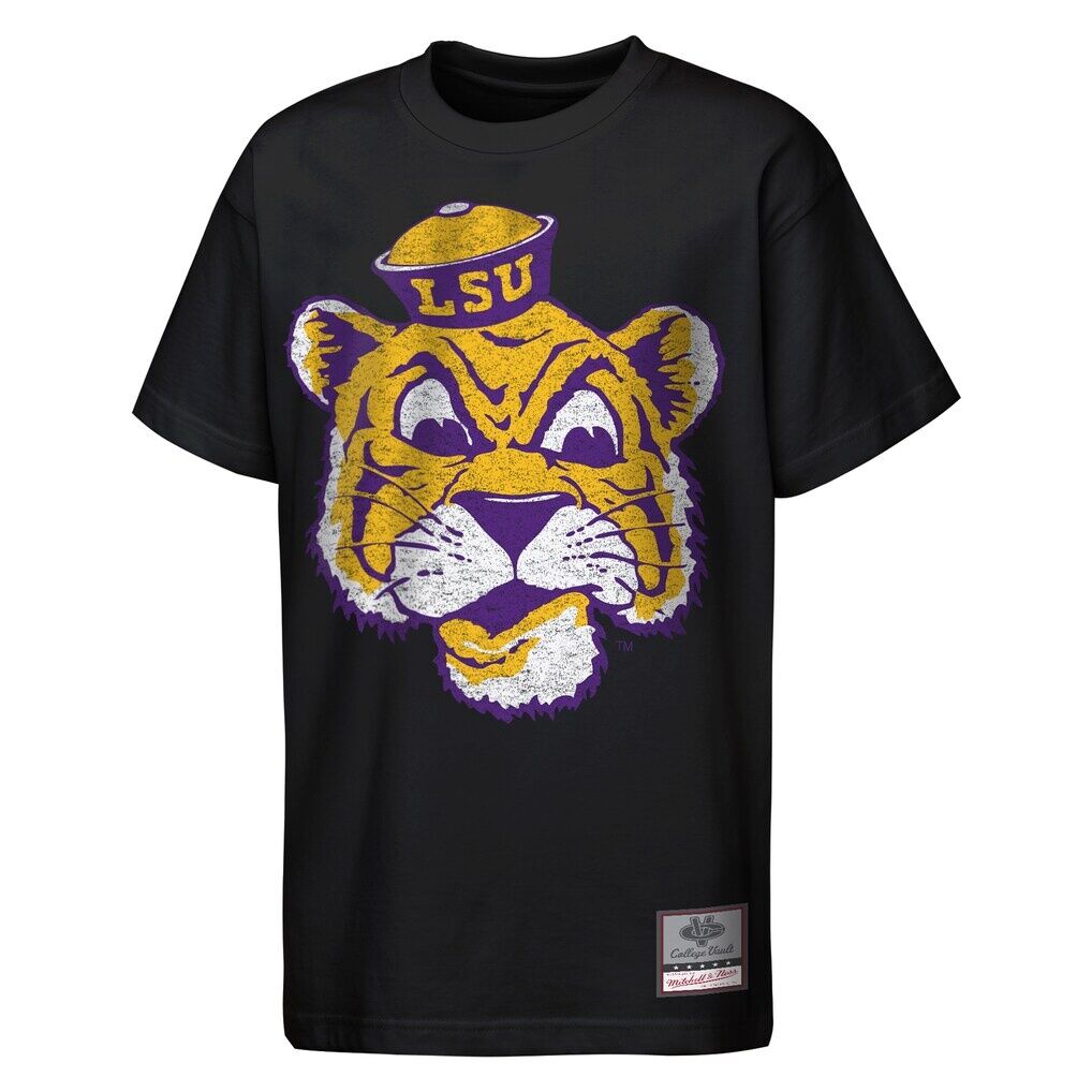 LSU Tigers Mitchell & Ness Youth Big Face Mascot T-Shirt