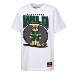 Minnesota Wild Mitchell & Ness Youth Mascot Mania T-Shirt - White - Front View