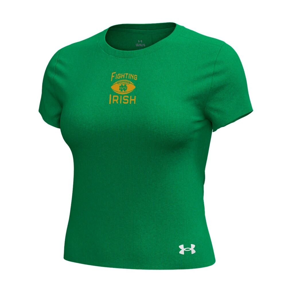 Notre Dame Fighting Irish Under Armour Women's Irish Wear Green Collection Meridian T-Shirt - Kelly Green