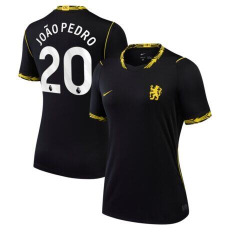João Pedro Chelsea Nike Women's 2026/27 Away Stadium Replica Jersey - Black - Front View