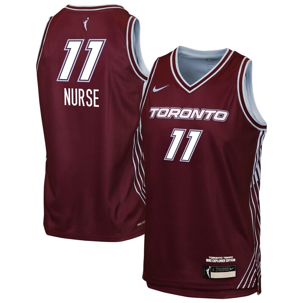 Kia Nurse Toronto Tempo Nike Youth Victory Player Jersey - Explorer Edition - Bordeaux