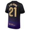 Frenkie de Jong Barcelona Nike 2026/27 Away Stadium Replica Jersey - Purple - Detail View