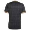 Aston Villa adidas 2026/27 Away On-Field Authentic Patch Jersey - Black - Detail View