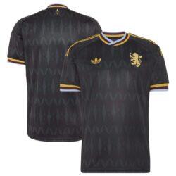 Aston Villa adidas 2026/27 Away Replica Jersey - Black - Front View