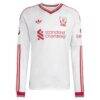 Liverpool adidas 2026/27 Away On-Field Authentic Custom Long Sleeve Jersey - White - Side View