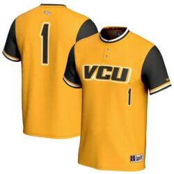 VCU Rams GameDay Greats Unisex Lightweight Collegiate Softball Fashion Jersey - Gold - Front View