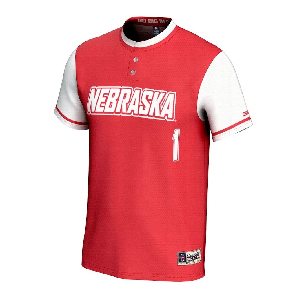 Nebraska Huskers GameDay Greats Unisex Lightweight Collegiate Softball Fashion Jersey - Scarlet