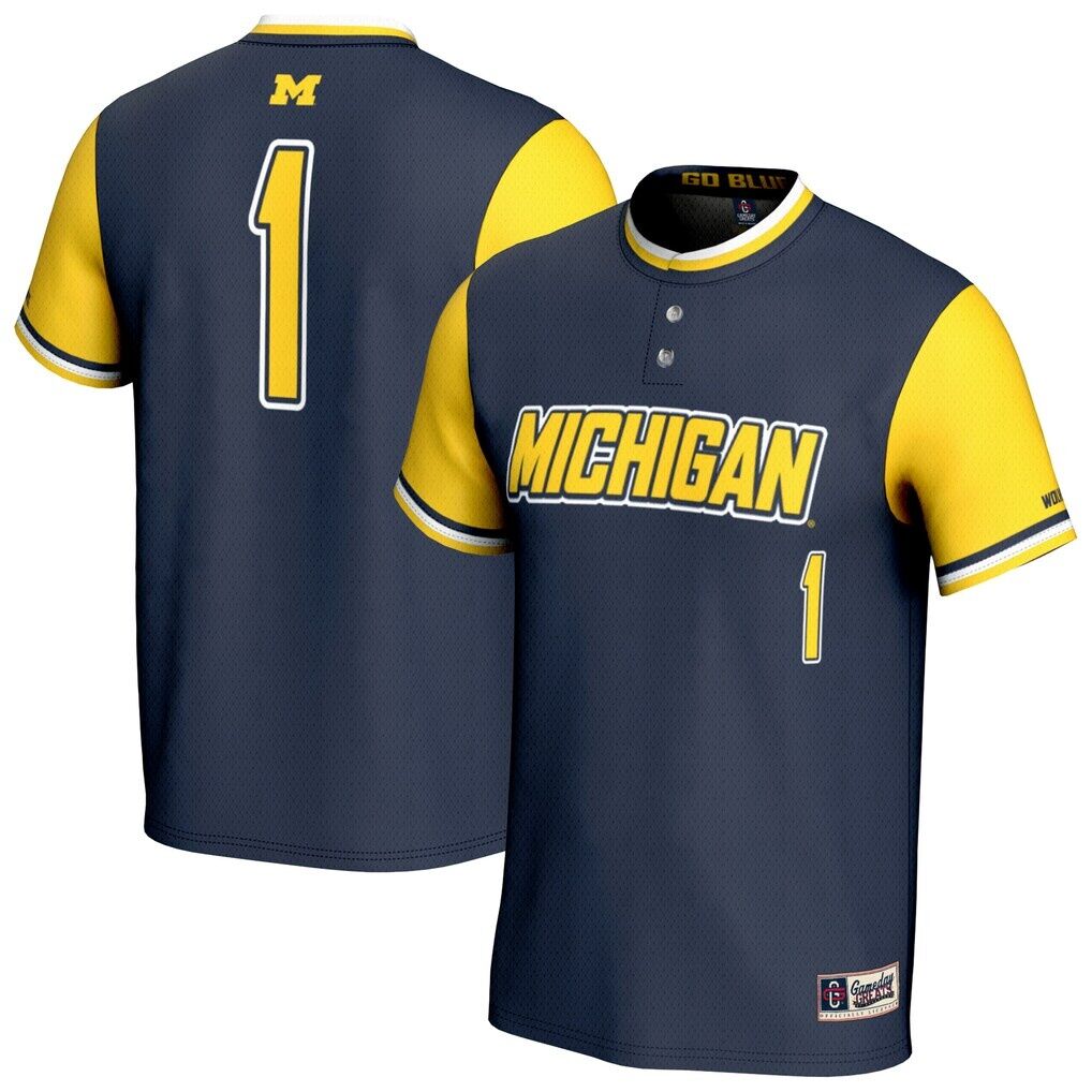 Michigan Wolverines GameDay Greats Youth Lightweight Collegiate Softball Fashion Jersey