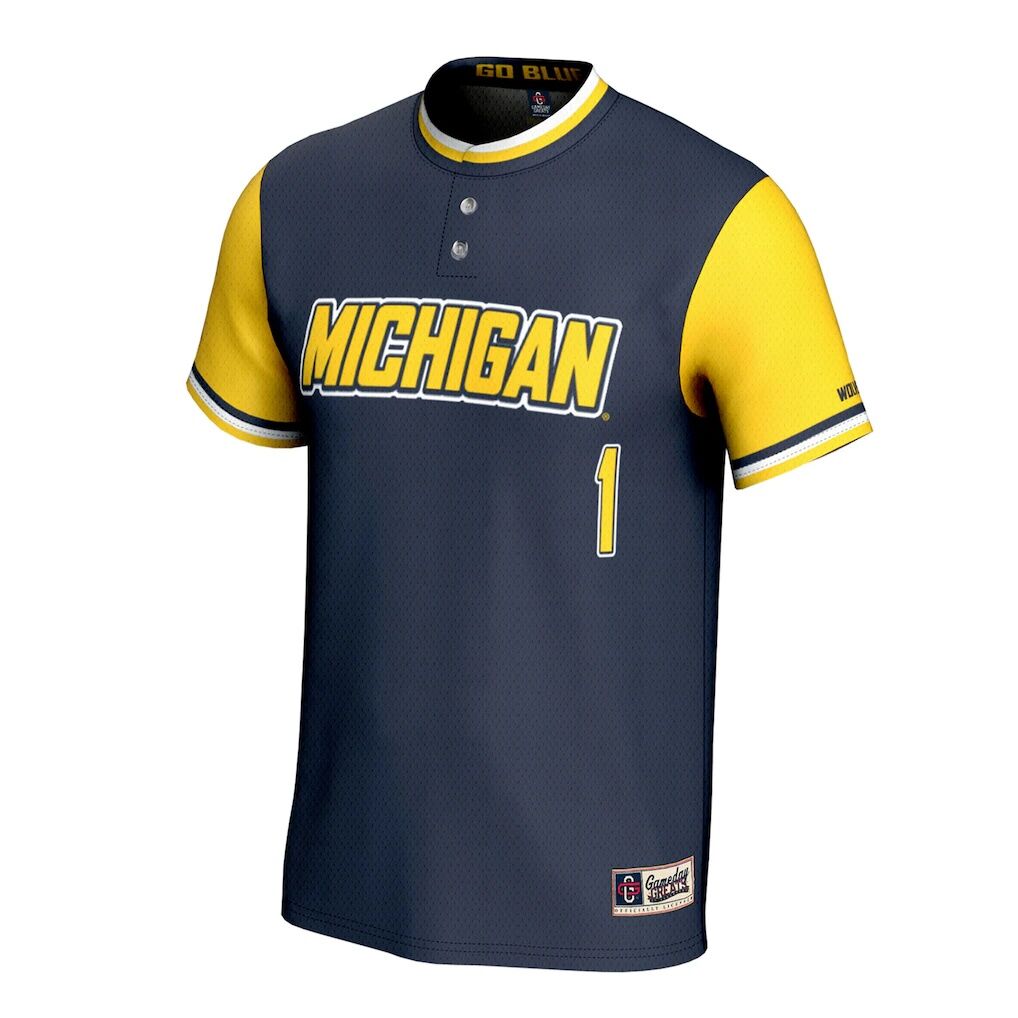 Michigan Wolverines GameDay Greats Youth Lightweight Collegiate Softball Fashion Jersey