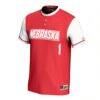 Nebraska Huskers GameDay Greats Youth Lightweight Collegiate Softball Fashion Jersey - - Side View